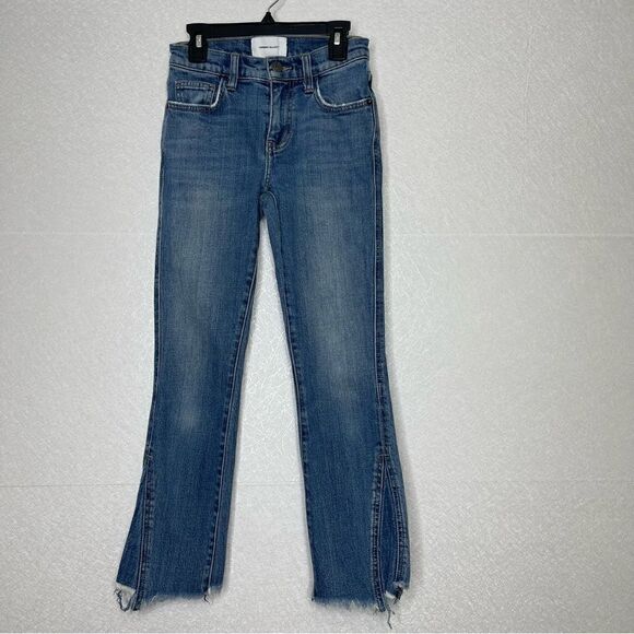 𝅺CURRENT/ELLIOT The Flare Kick Mid Rise Crop Jeans 23 - Picture 2 of 5
